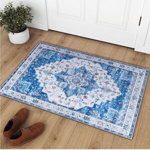 Boho Tribal Rug - 2x3 Entryway Rug /Doormat Non-Slip, Washable, Low-Pile NEW